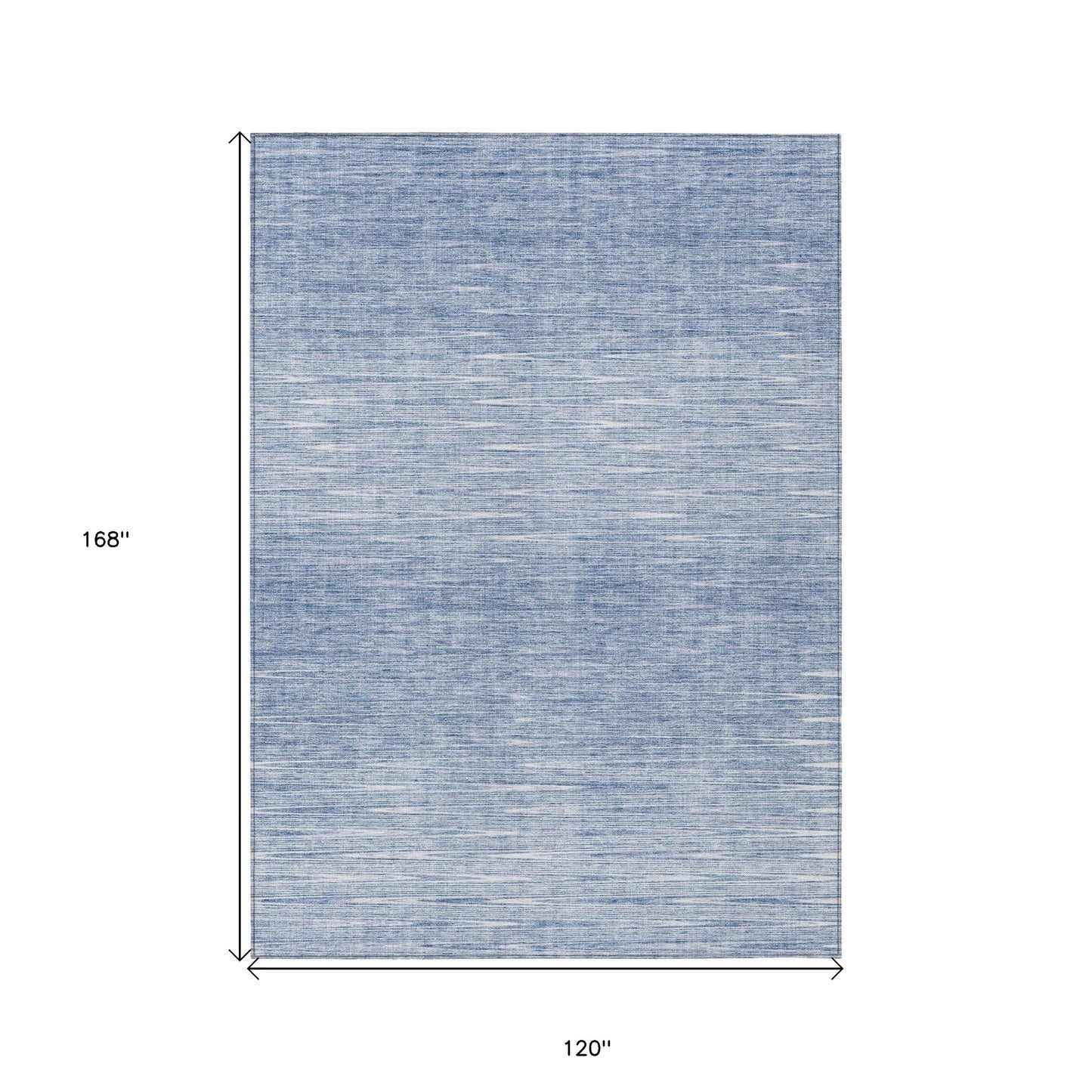 10' X 14' Denim Blue And Blue Abstract Washable Indoor Outdoor Area Rug