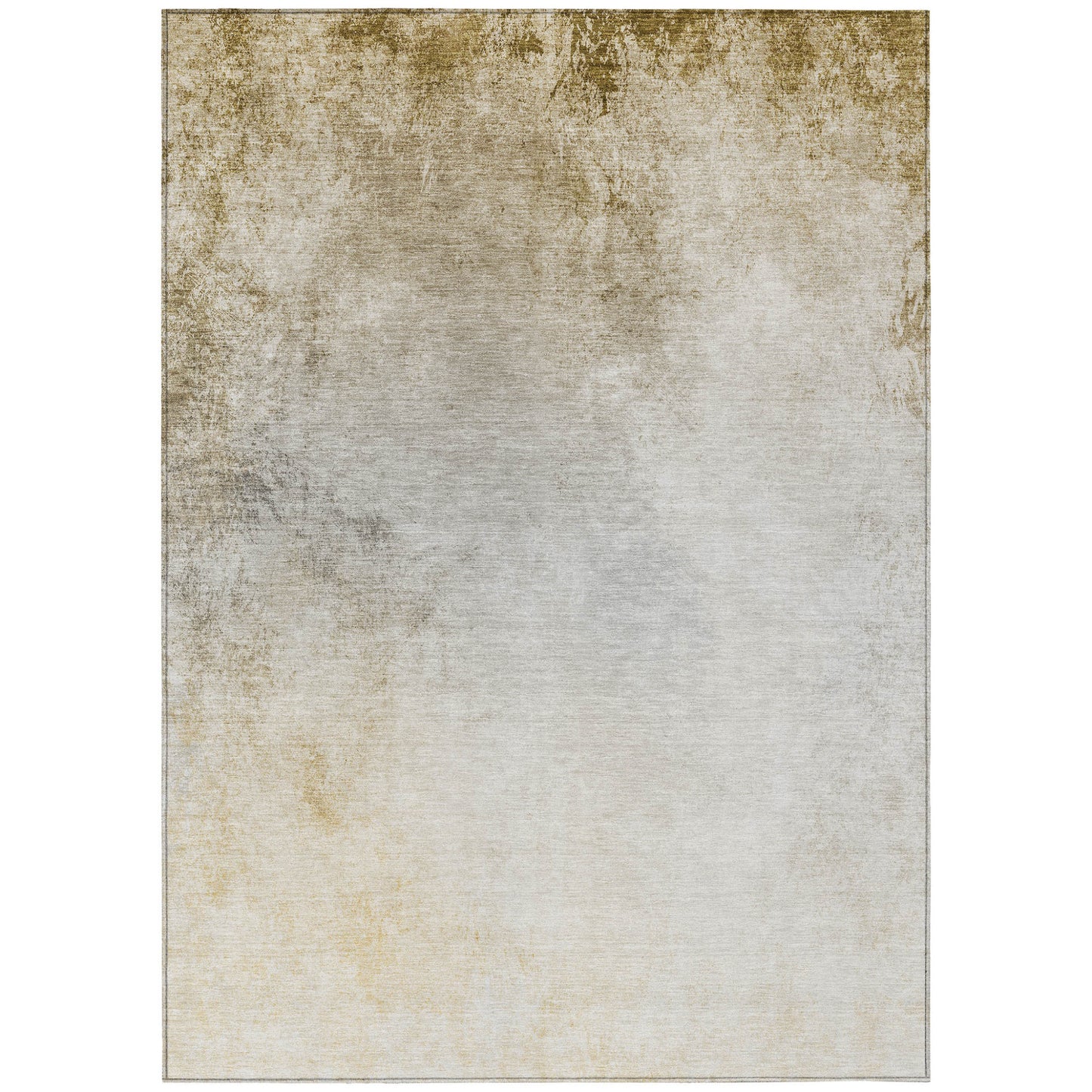 3' X 5' Taupe Beige And Ivory Ombre Washable Indoor Outdoor Area Rug